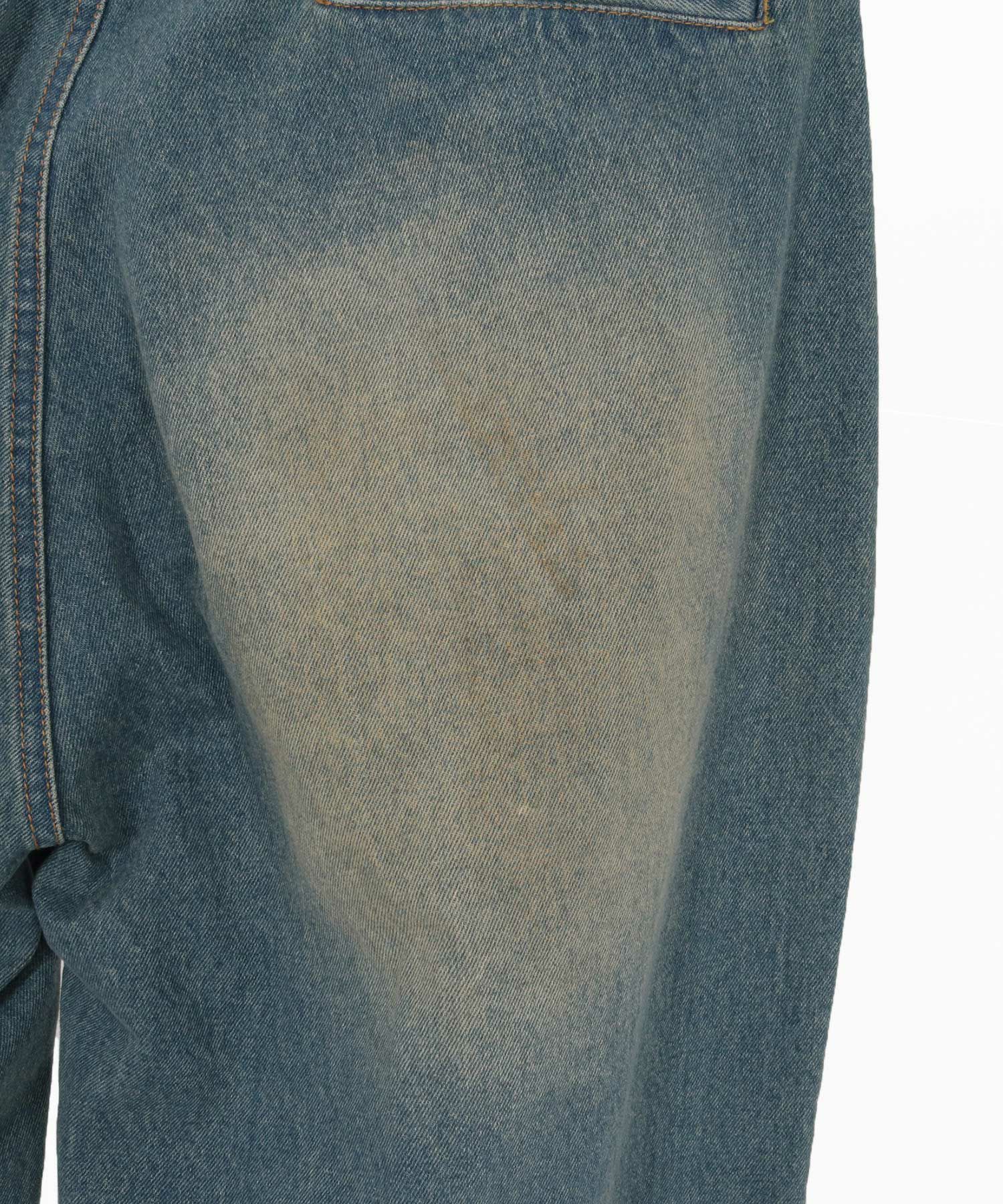 CAMBIO(カンビオ)】【予約販売3月上旬～中旬入荷】泥加工デニム1タック