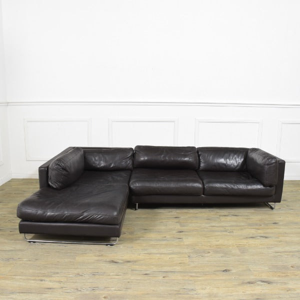 アクタス ACTUS / Japan Five by Five 総本革張り Fino カウチソファ