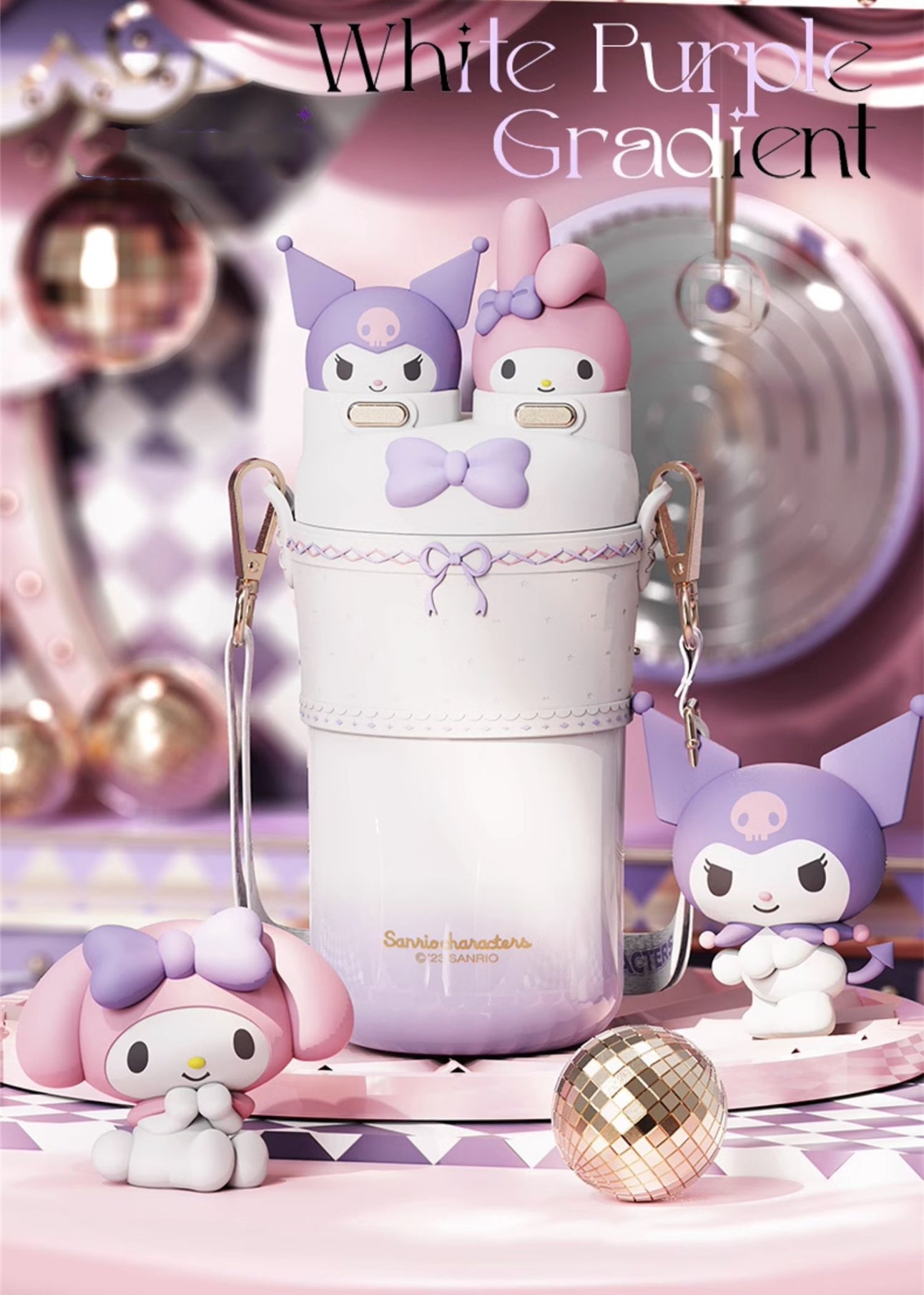 サンリオ］マイメロディ&クロミ 双子 ステンレスマグ ボトル 550ML