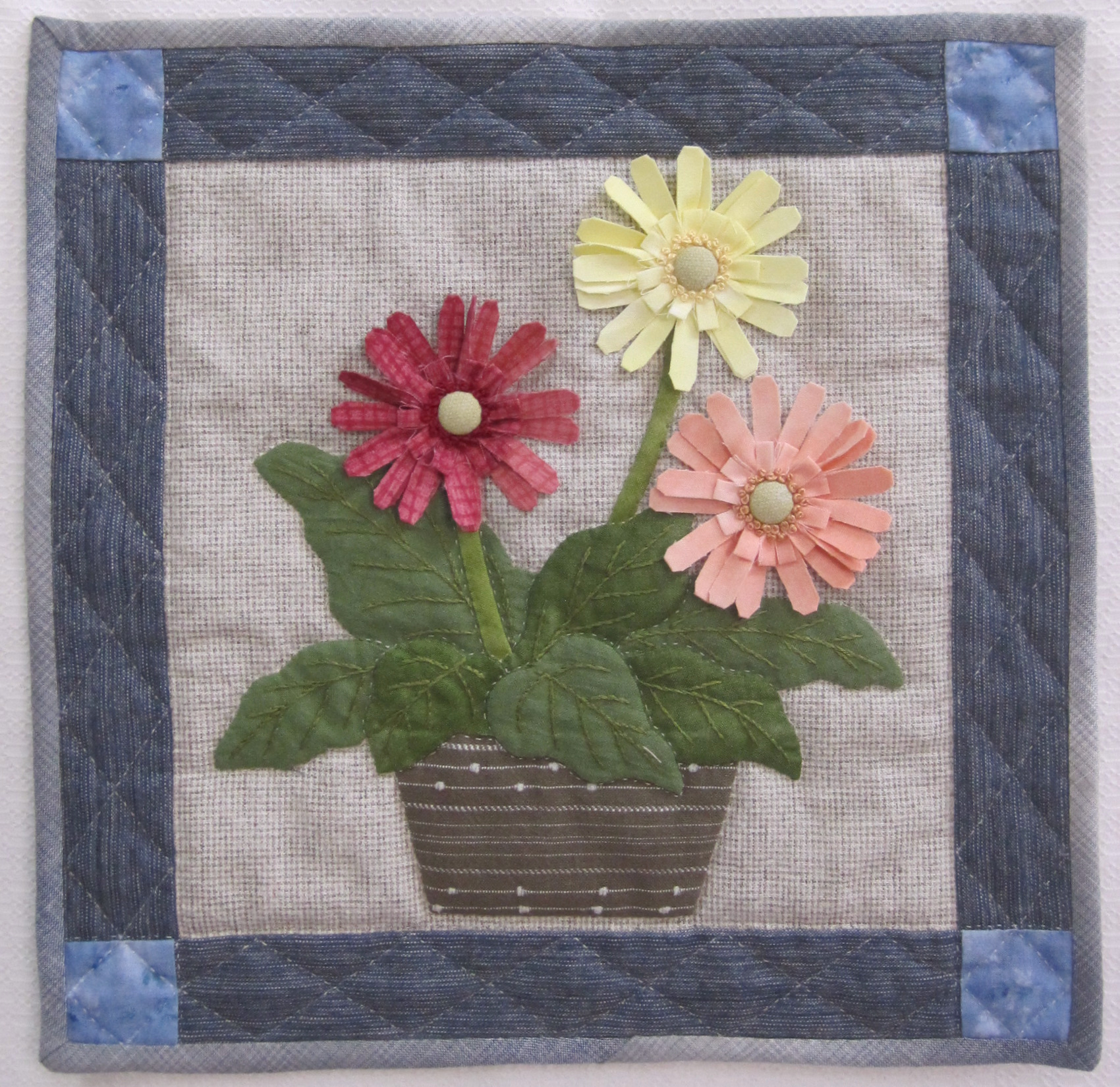 ☆半額セール☆お値打ち品 立体花のタペストリーシリーズ「ガーベラ