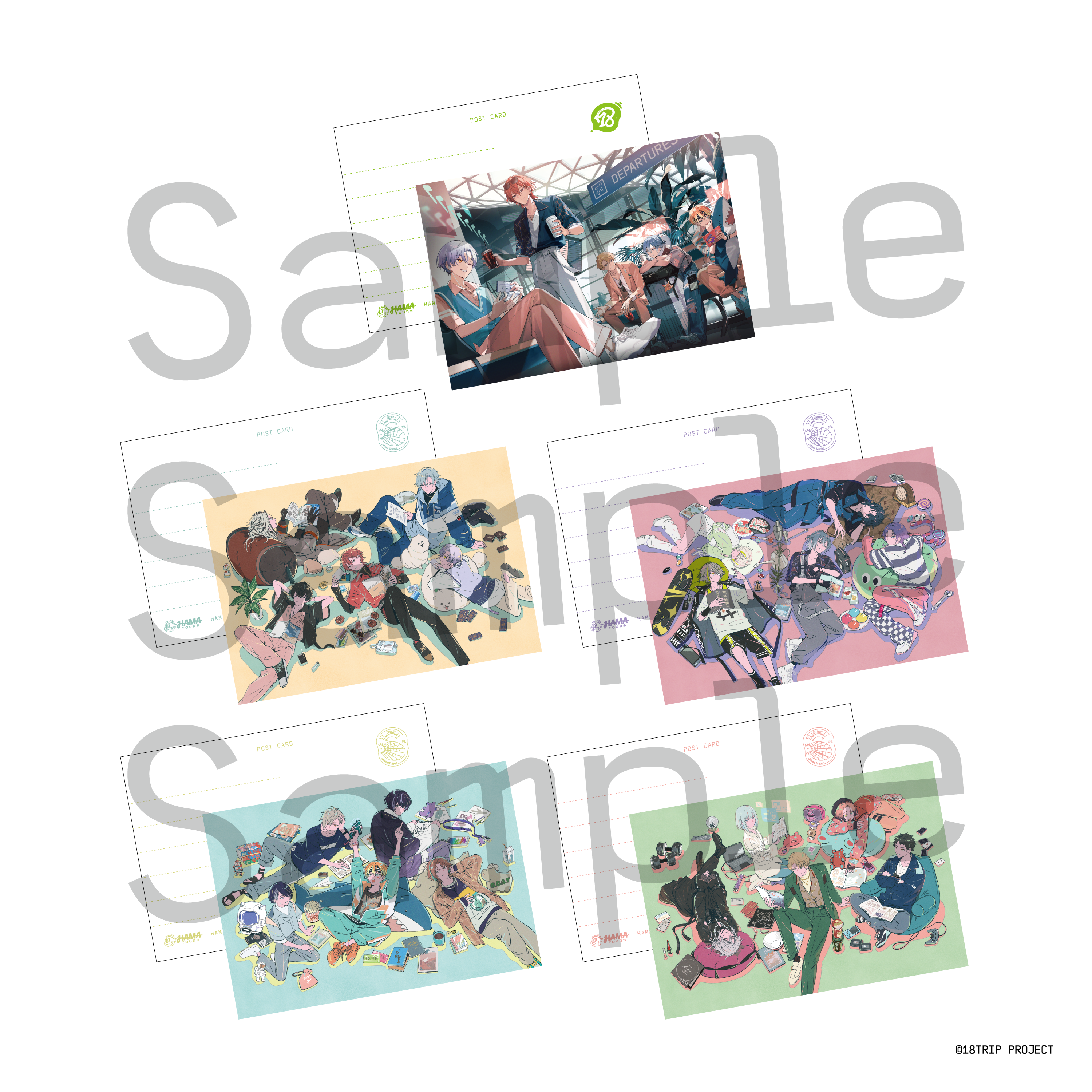 18TRIP Cassette #01~05 ポストカード5枚セット | きゃにめ