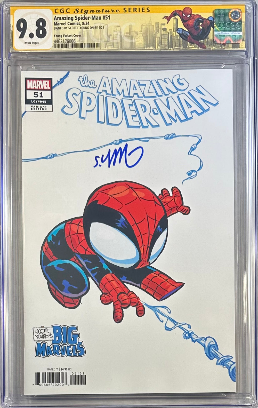 AMAZING SPIDER-MAN #51 YOUNG VARIANT COVER CGC SS 9.8 SIGNED BY