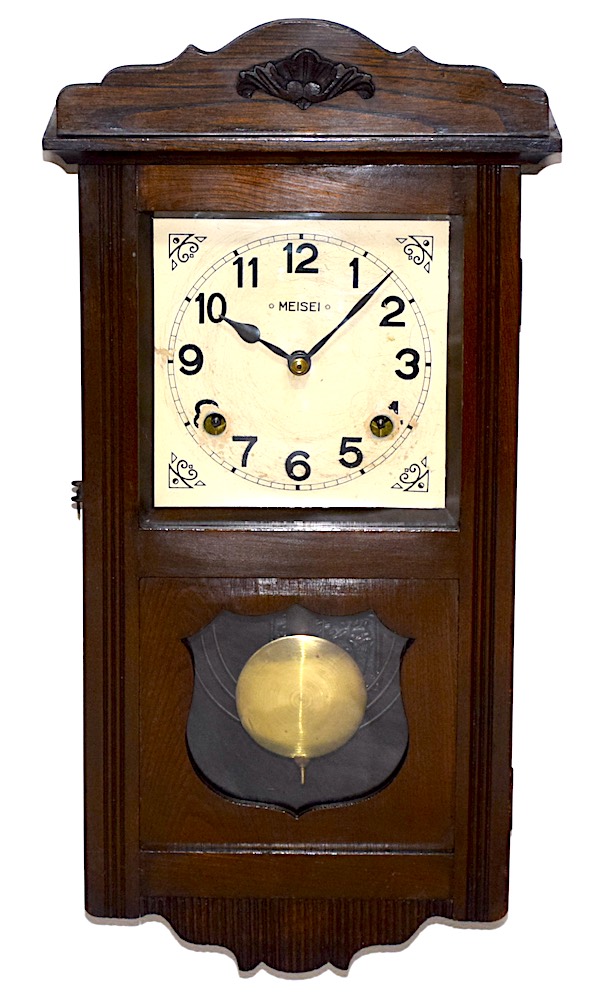 明治時計 宮型柱時計『MEISEI』 昭和10年頃【W296】 | れとろくろっく