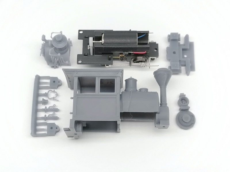 1121 HOn30 (Fluted)ポーター0-4-0サドルタンクキット(ツバ付きドーム