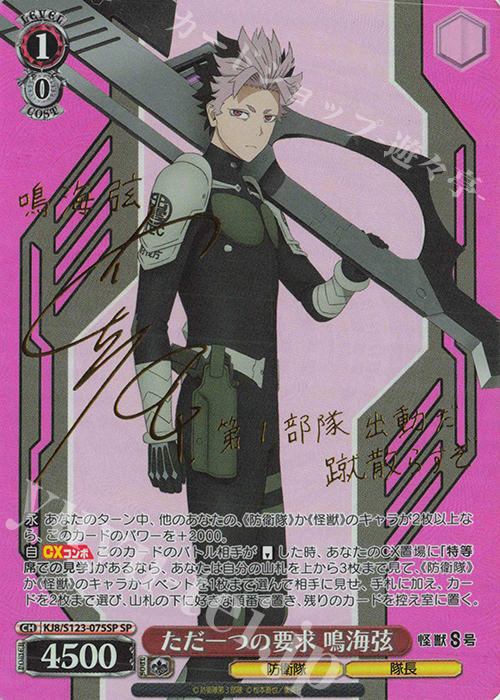 ヴァイスシュヴァルツ 怪獣8号 隊長の私生活 鳴海弦 SSP ヴァイス 隊長