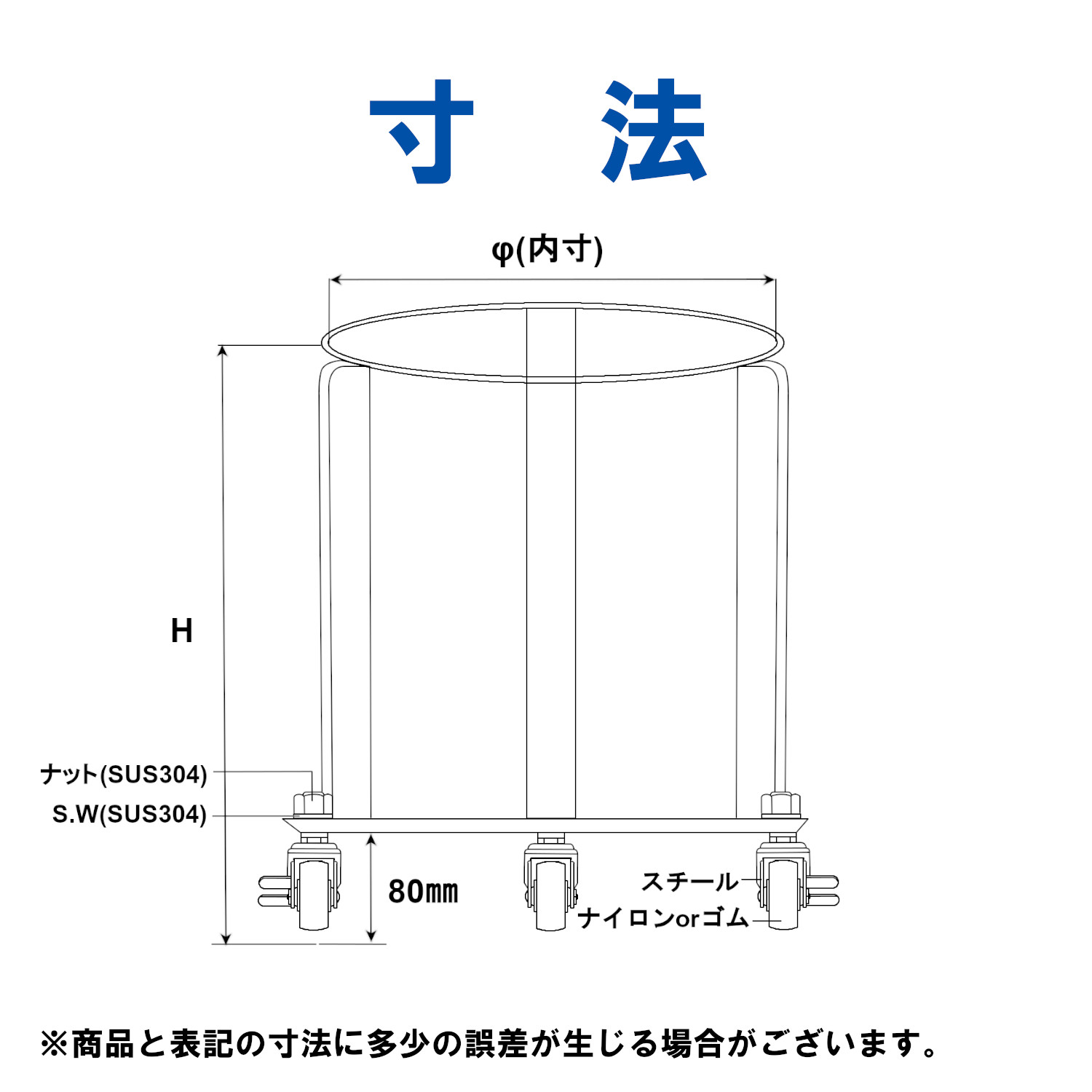 ガード付ステンレス三角台車 ペール用 - 株式会社エム・あい