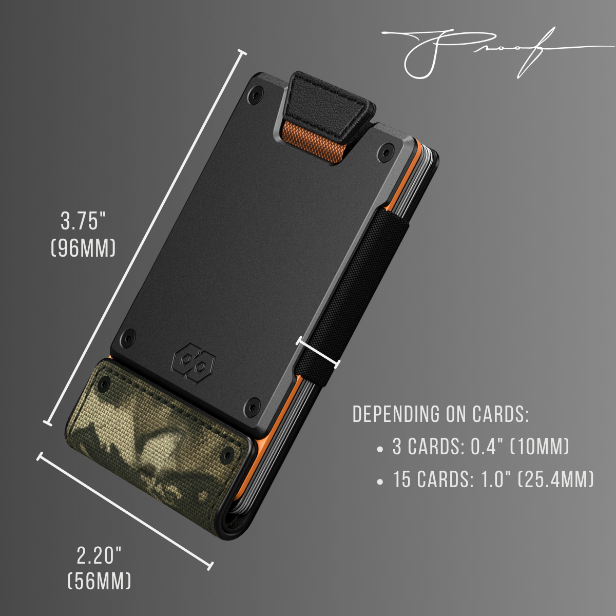 PROOF Wallet | The Survivor | Camo Ballistic Nylon & Black Full Grain