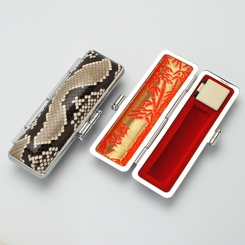 印鑑ケース「プレミアムレザー」16.5-18.0mm用(錦ヘビ)｜印鑑ケース.com