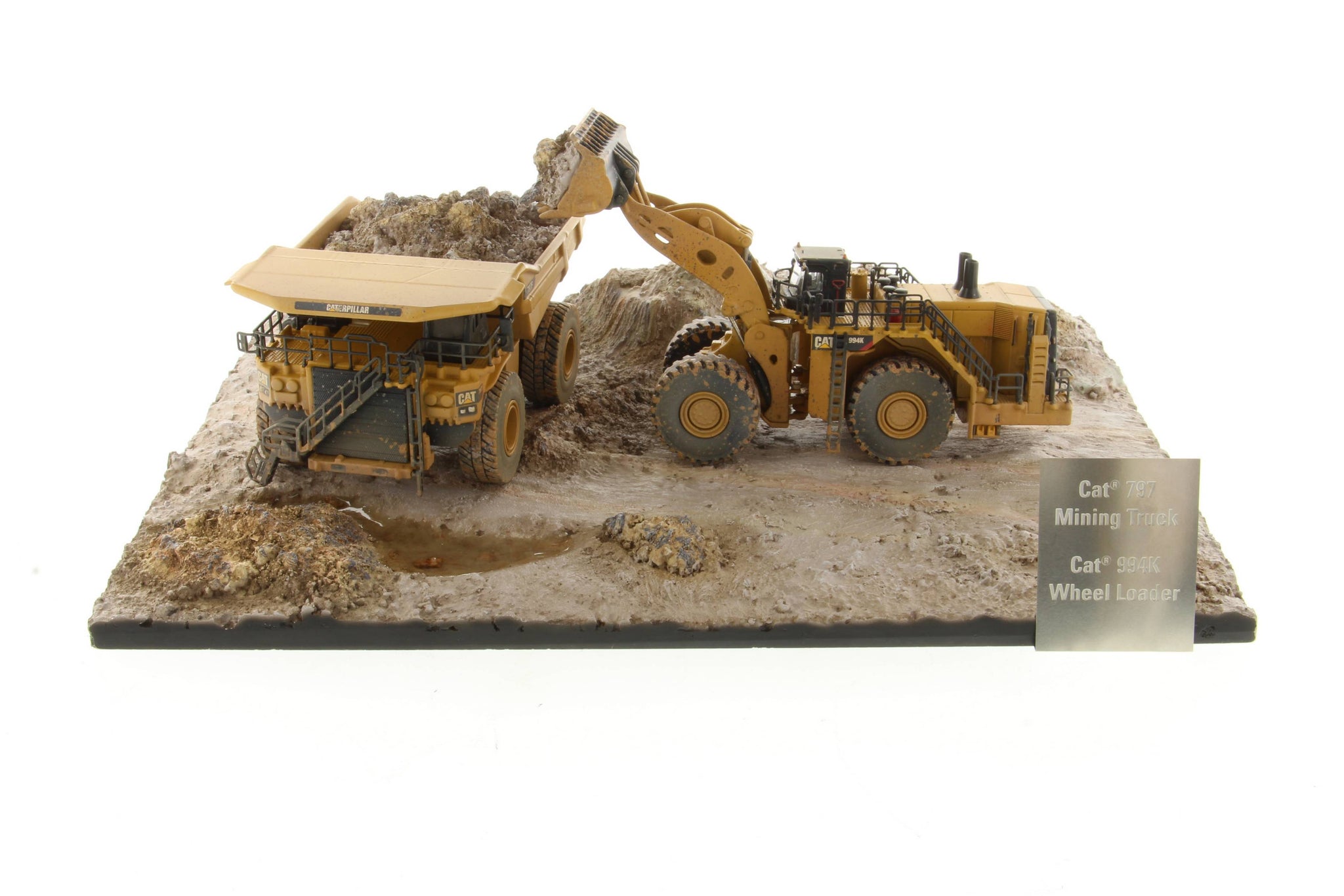 1:125 Scale Weathered 994K Wheel Loader & CAT 797 Mining Truck