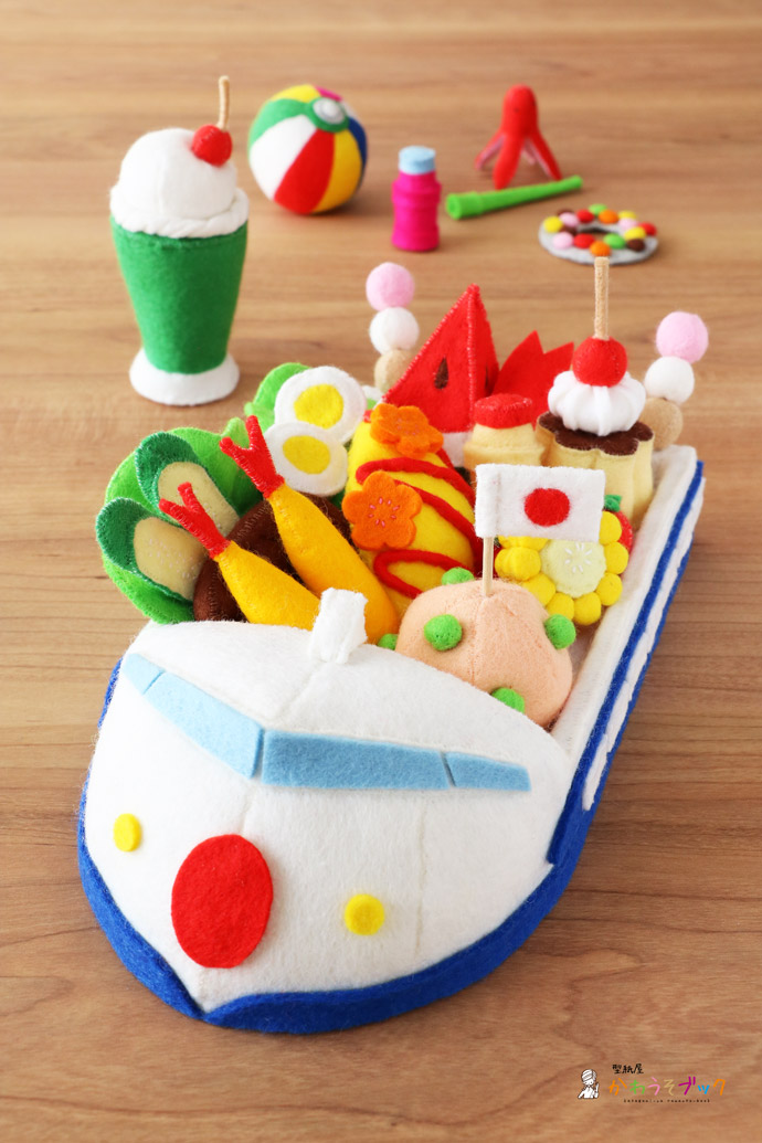 おこさまランチ（フェルトままごとブック） - 型紙屋 かわうそブック