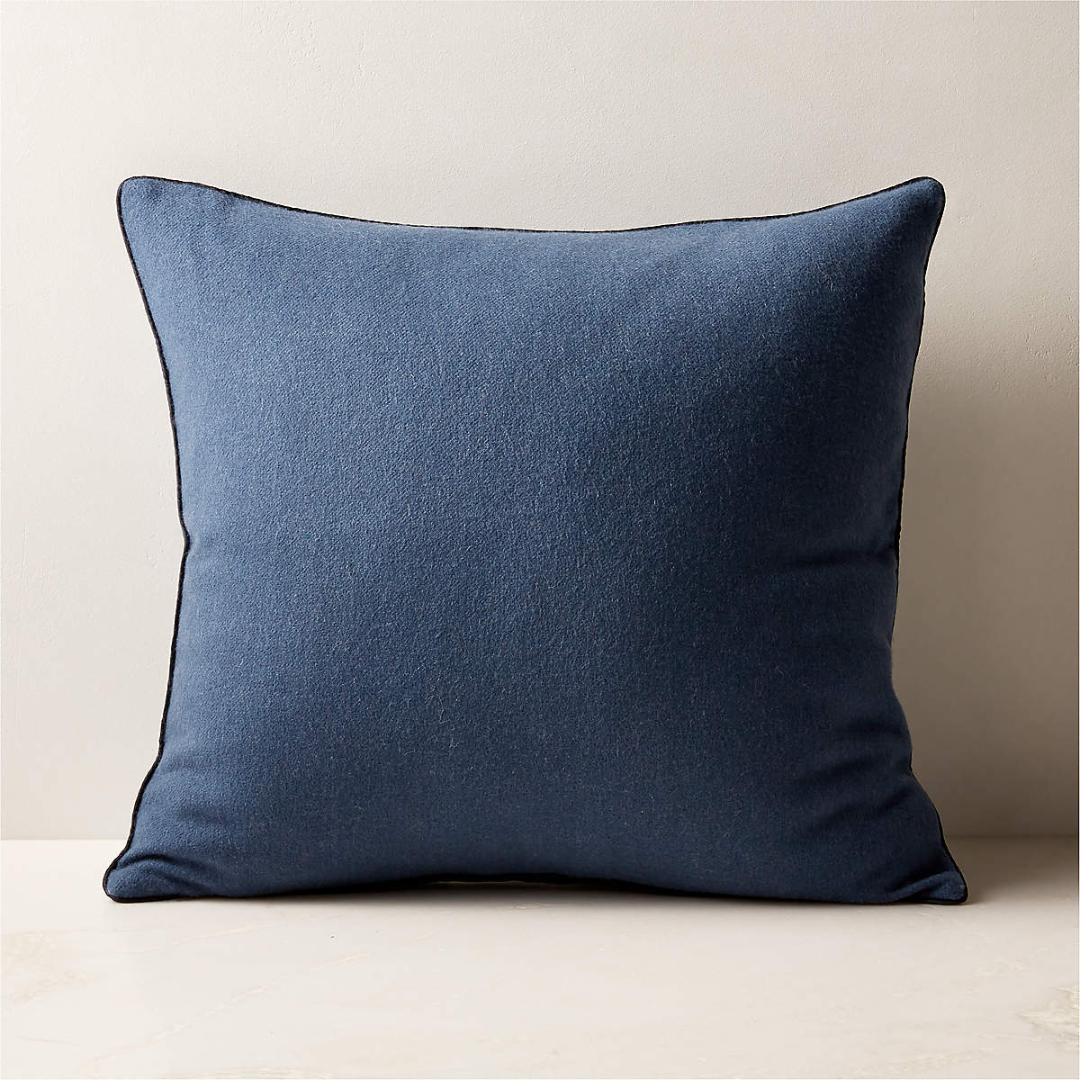 Ivy Blue Cashmere Throw Pillow with Feather-Down Insert 20'' +