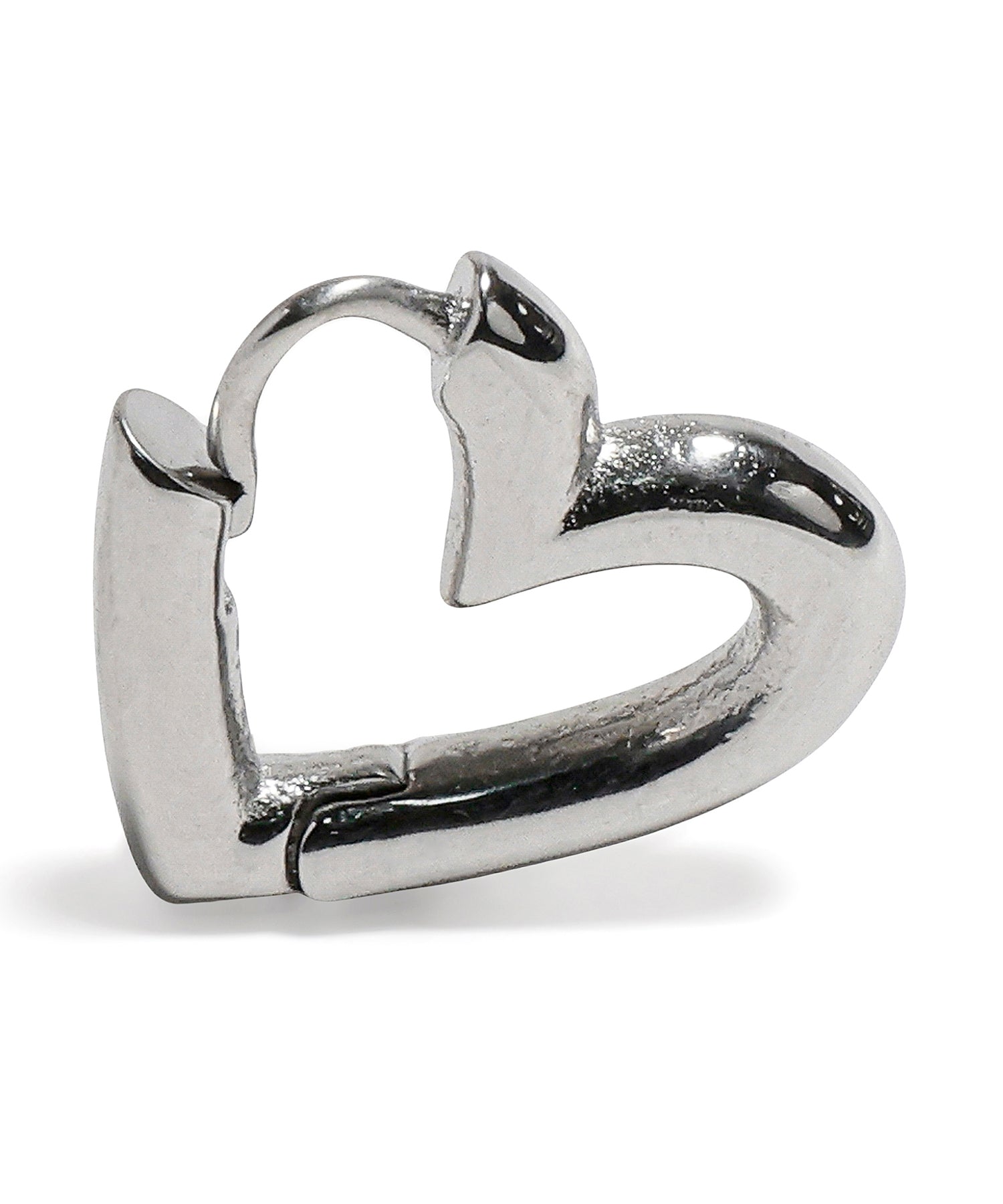 シルバー]ワンタッチハートピアス