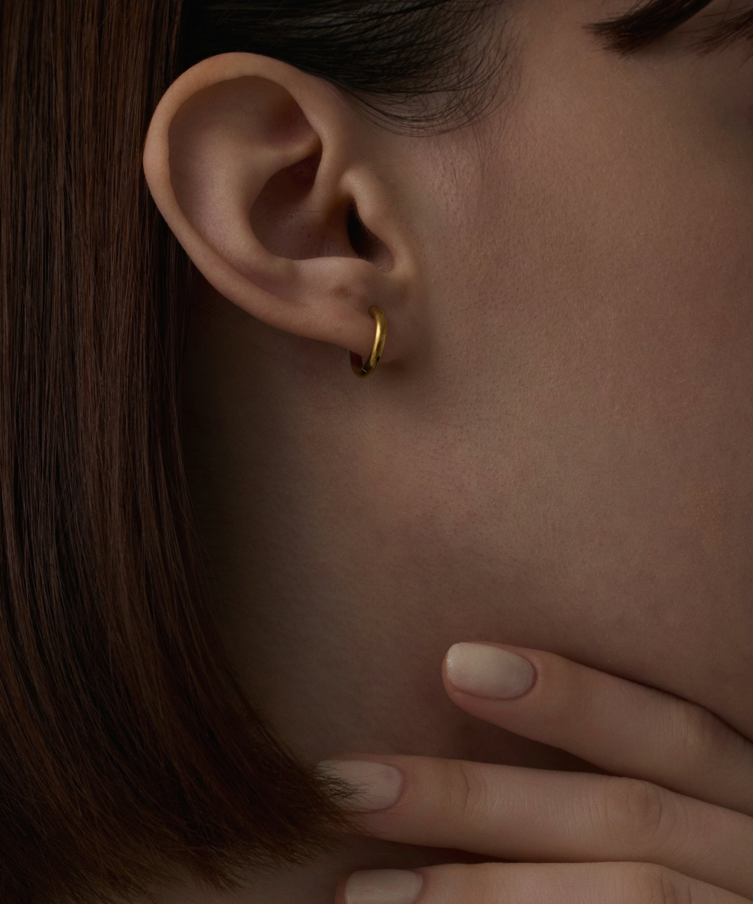 ゴールド]ワンタッチループピアス12mm