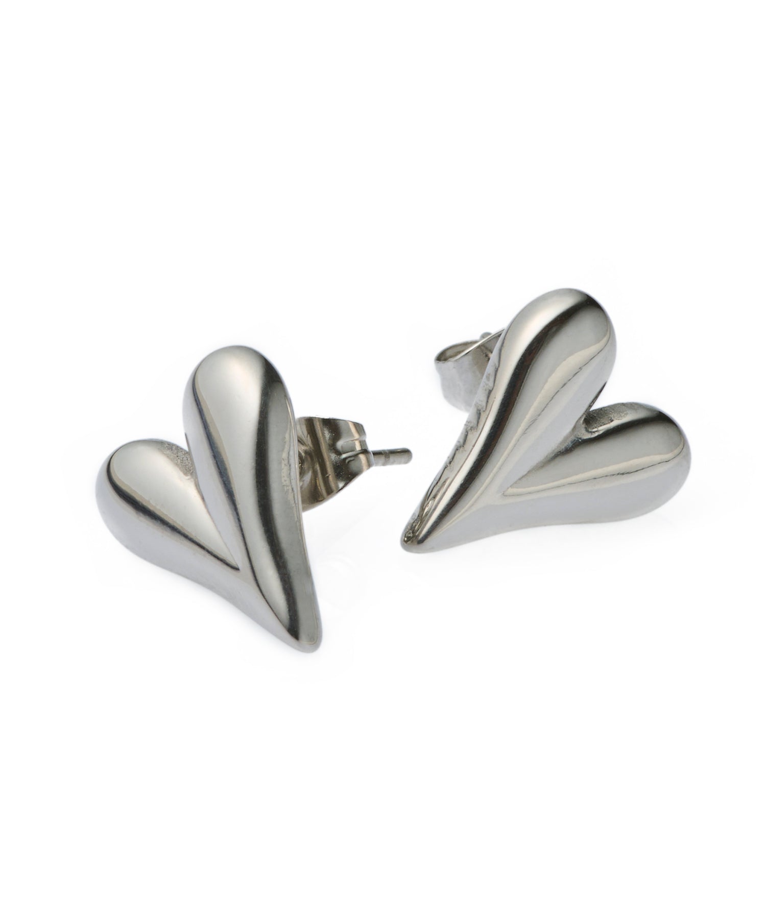 シルバー]シンプルハートピアス