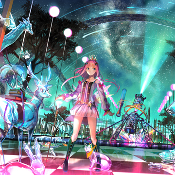 藤ちょこが鮮やかな色彩で描く、ガラスと宇宙の空間 - メイキング