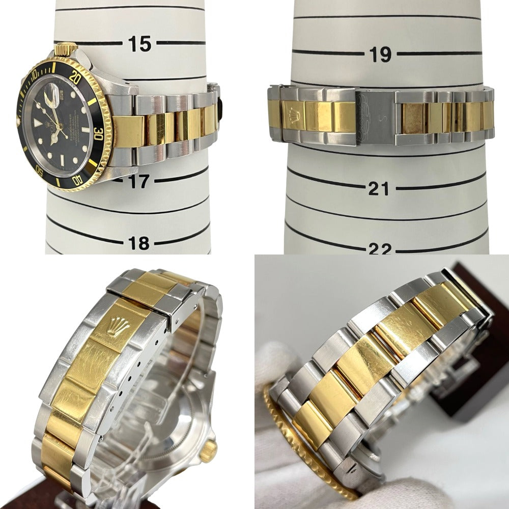 ロレックス 16613 後期バックル 保証書あり サブマリーナデイト K番