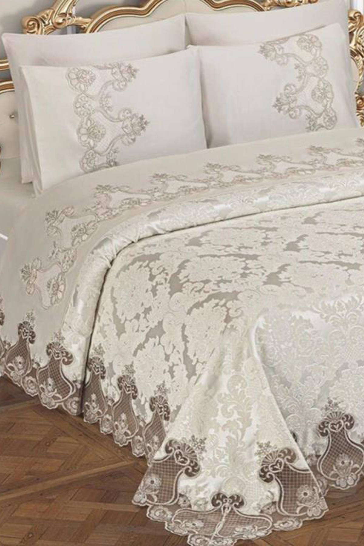 Çeyizlik Gelin Seti Dubai 7 Parça Krem Fiyatı