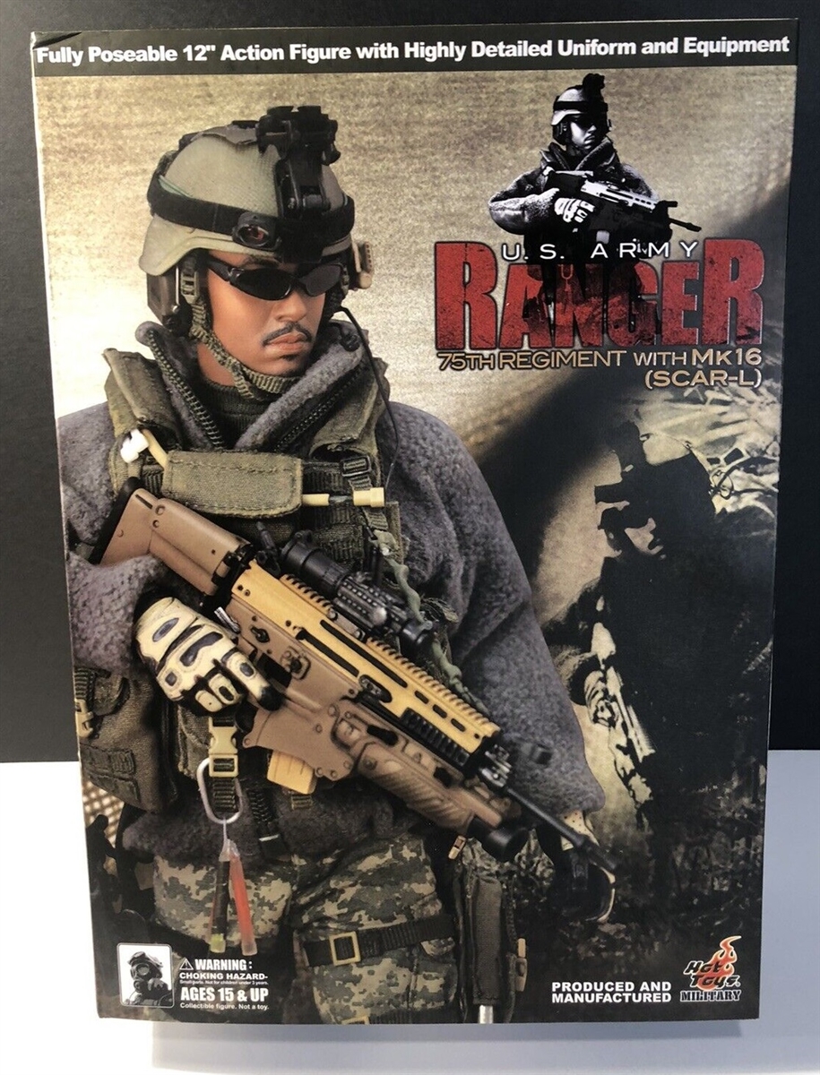 Rare Hot Toys U.S. Army Ranger 75th Ranger Regiment with MK16 Scar