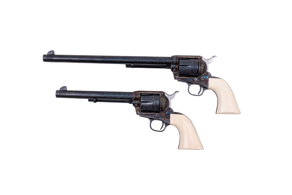 Colt Single Action Army Set Revolvers .45 Colt with White Bone