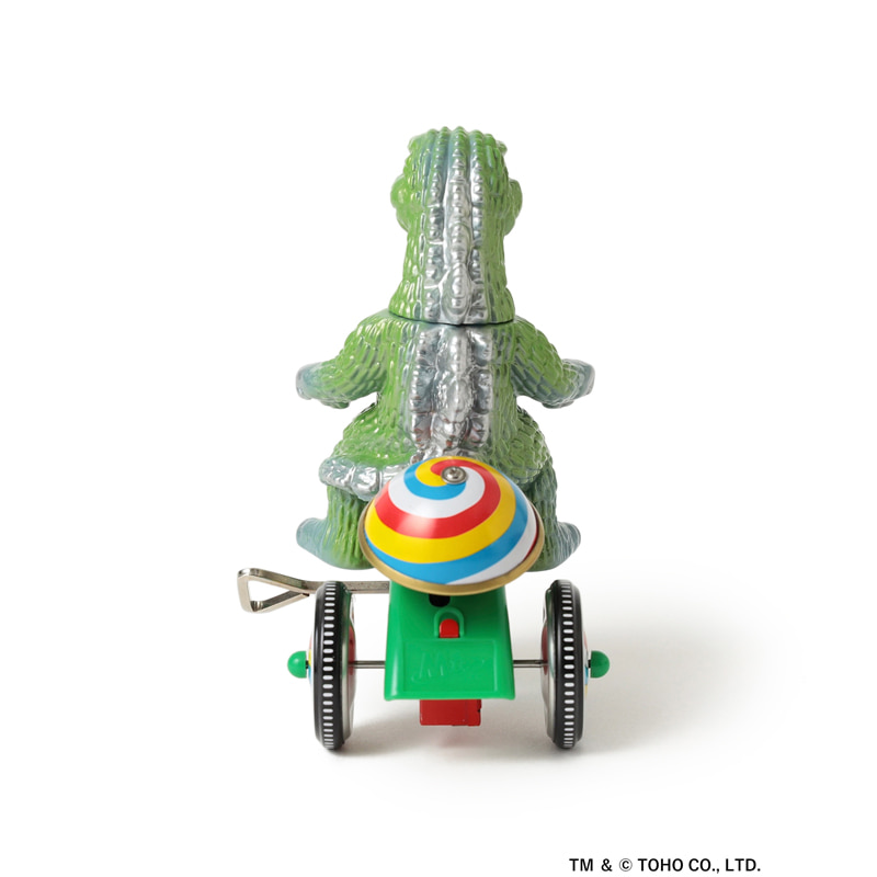 M1号（エムイチゴウ）〉の『74ゴジラ三輪車』ソフビ（※TOKYO CULTUART