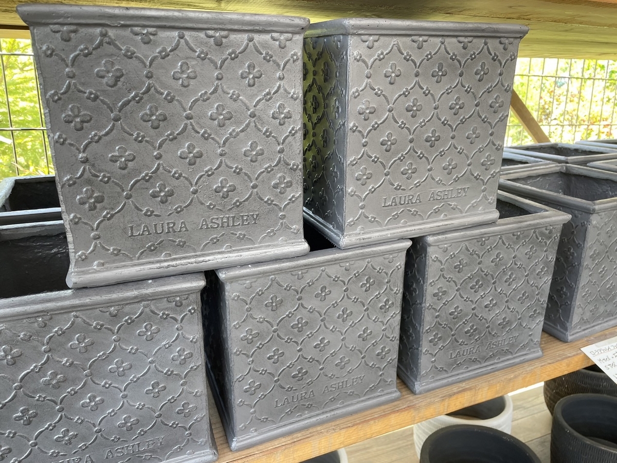 おすすめ商品～7月4日！ ローラアシュレイの鉢とウイリアムモリスの花