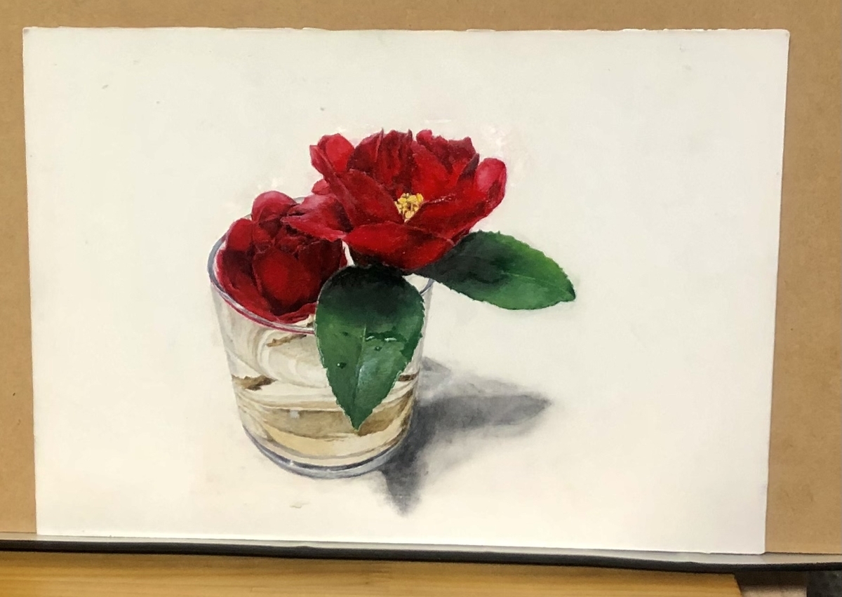 山茶花と油彩：美しい花の表現 - ことばを食する