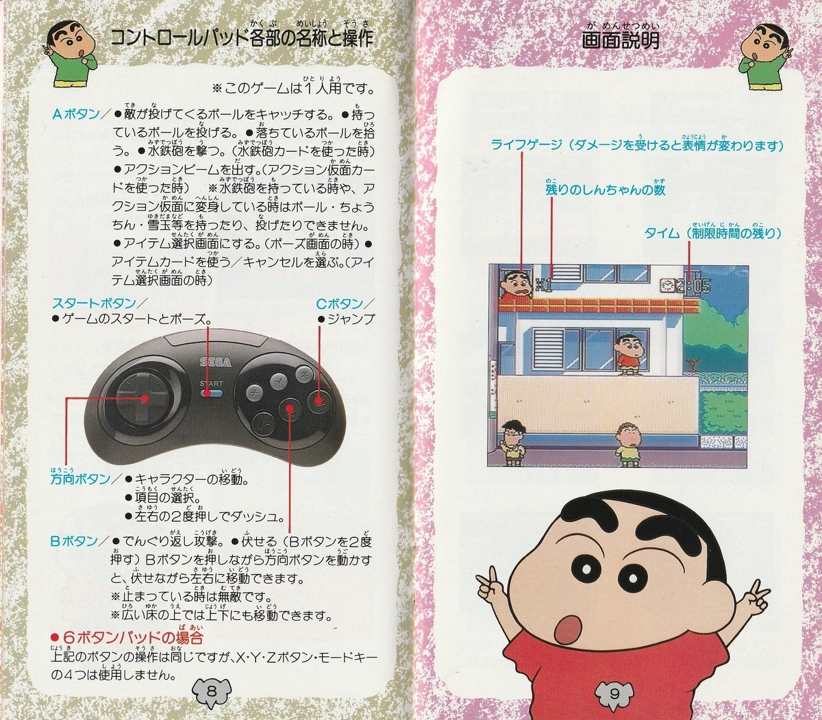 クレヨンしんちゃん 嵐を呼ぶ園児』1994年／メガドライブ - レトロ