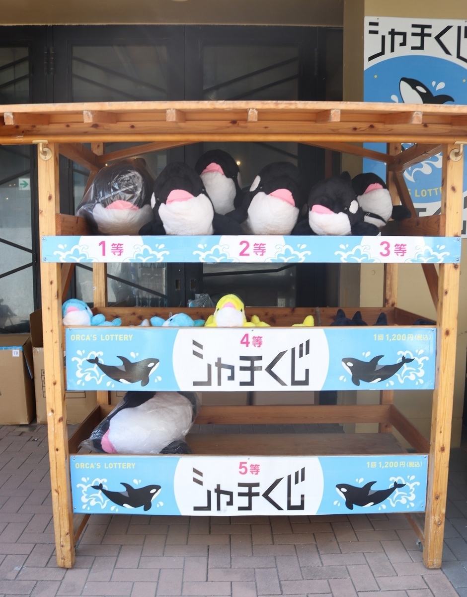 鴨川シーワールド シャチくじ&Seaロト&バルーンくじ - ぬいぐるみくじ