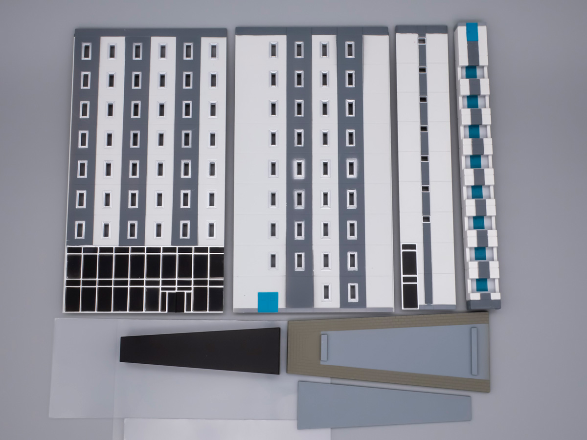 Nゲージ】薄型ビル（ホテル）のストラクチャー（ジオラマ）を購入