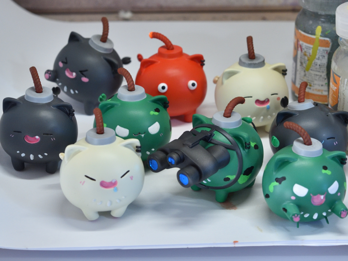 獅白ぼたん製作5 塗装 - MIYUTOのぷらも道