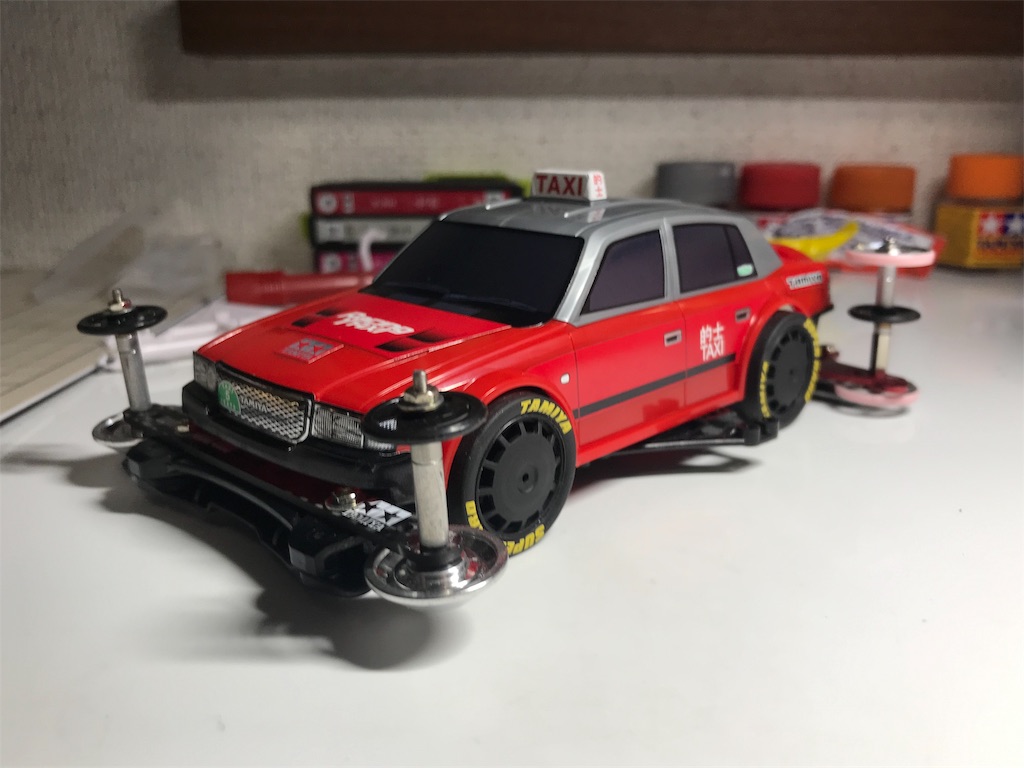 超希少車】ミニ四駆 香港レーシングタクシー を組み立てた。 - 備忘録④