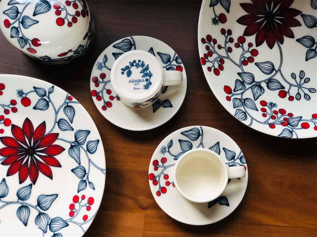北欧食器 ARABIA Runo（ルノ）蓋付きジャー & エスプレッソカップ