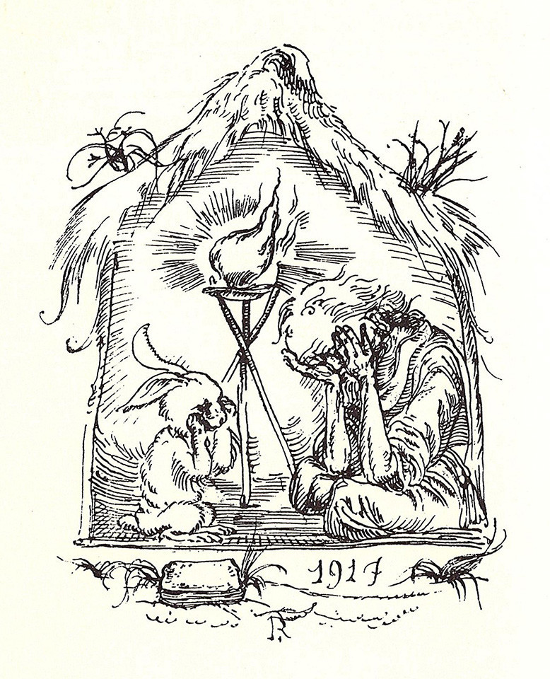 101冊の挿絵のある本（44）…岸田劉生：挿絵『カチカチ山と花咲爺』の