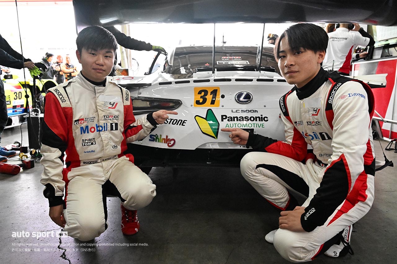 FIA-F4王者の小林利徠斗と2位の中村仁がapr LC500h GTをドライブ