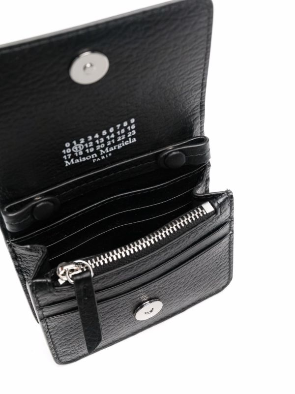 Maison Margiela four-stitch Leather Chain Wallet | Black | FARFETCH