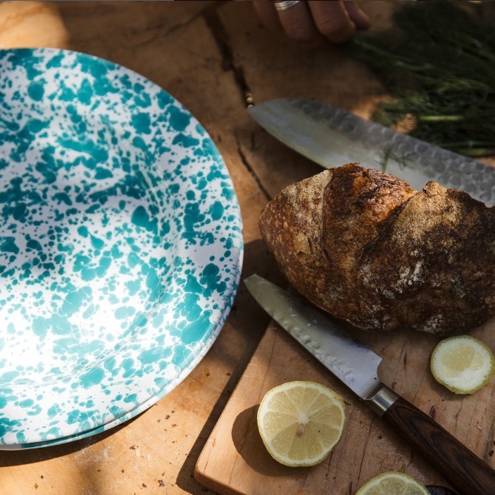 人気のCrow Canyon Home☆ホーロー食器16点セット マーブル柄4色 (CROW