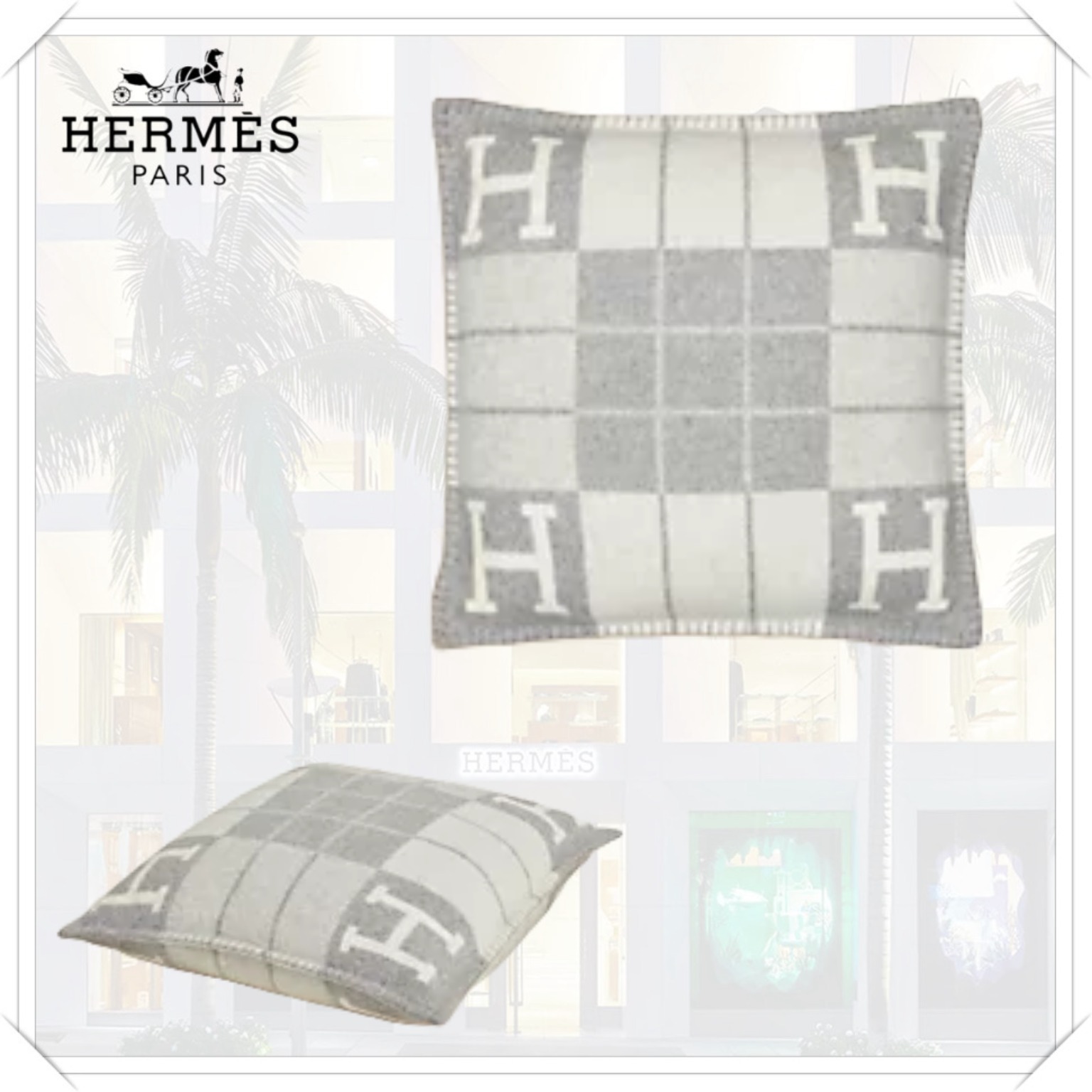 シンプルで上品♪》 エルメス クッション アヴァロン III PM (HERMES