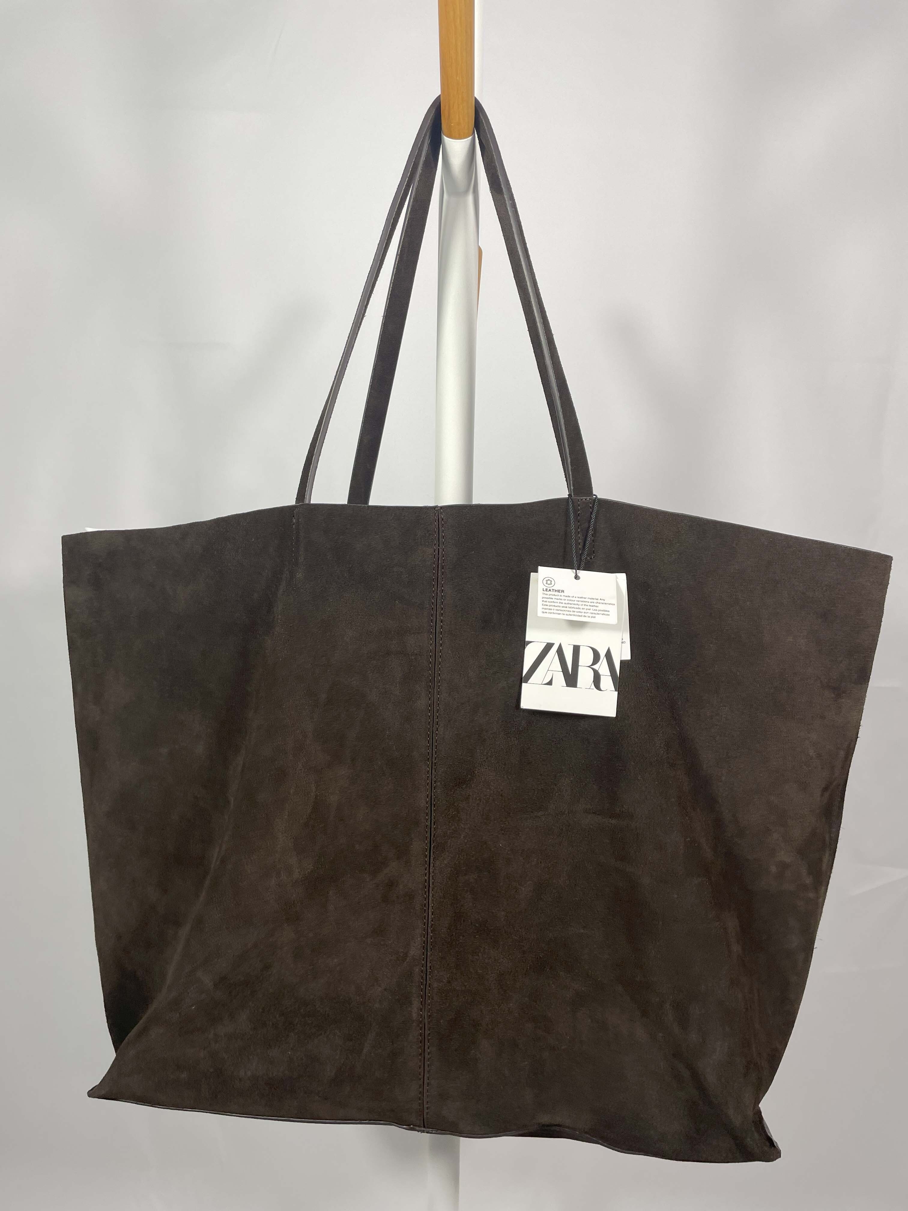 ZARA】スエード マキシ トートバッグ 6136/410 (ZARA/トートバッグ