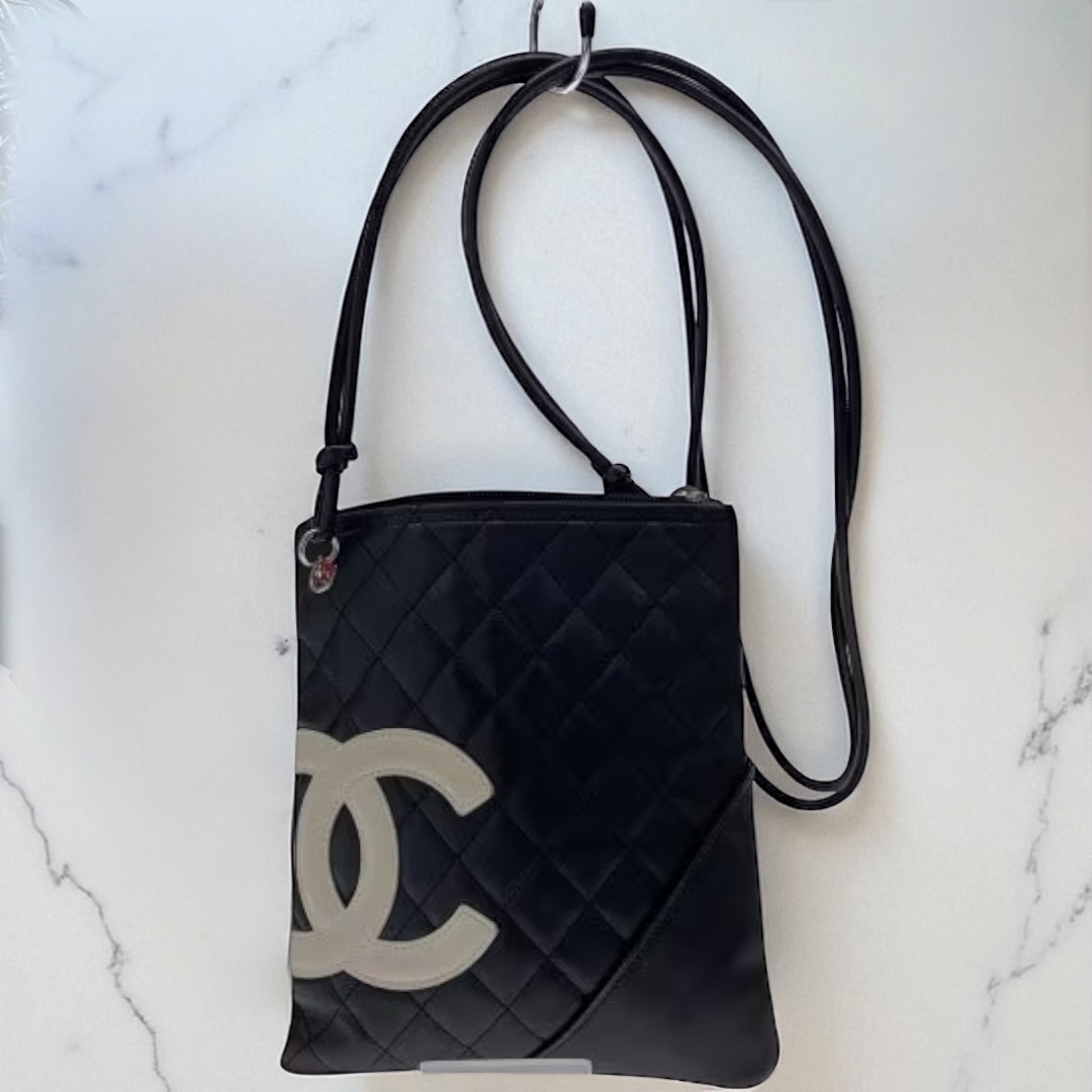 VINTAGE】シャネル カンボンラインラムスキンショルダーバッグ (CHANEL