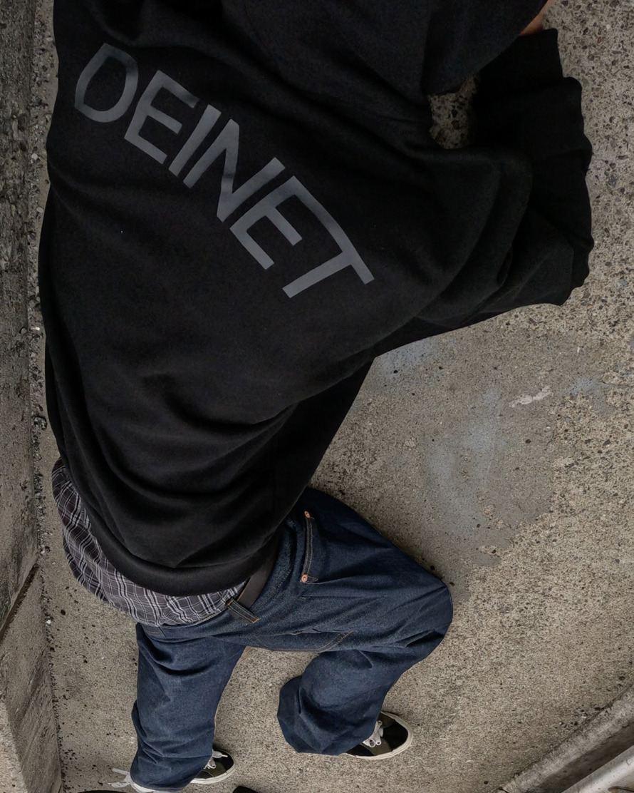 GGUM X DEINET】HOODIE IN BLACK☆TXT ヨンジュン コラボ (DEINET