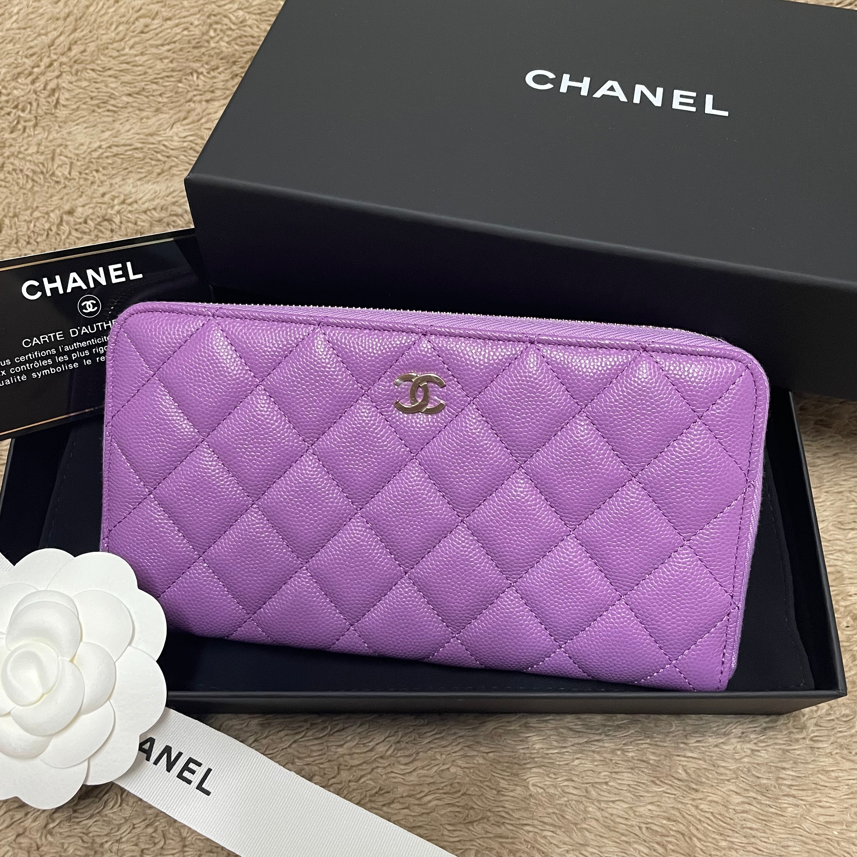 定番人気☆長く使える♪】CHANEL 長財布 パープル (CHANEL/長財布
