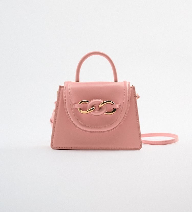 ☆ZARAザラフェイクレザーチェーンストラップ ミニ シティバッグ (ZARA