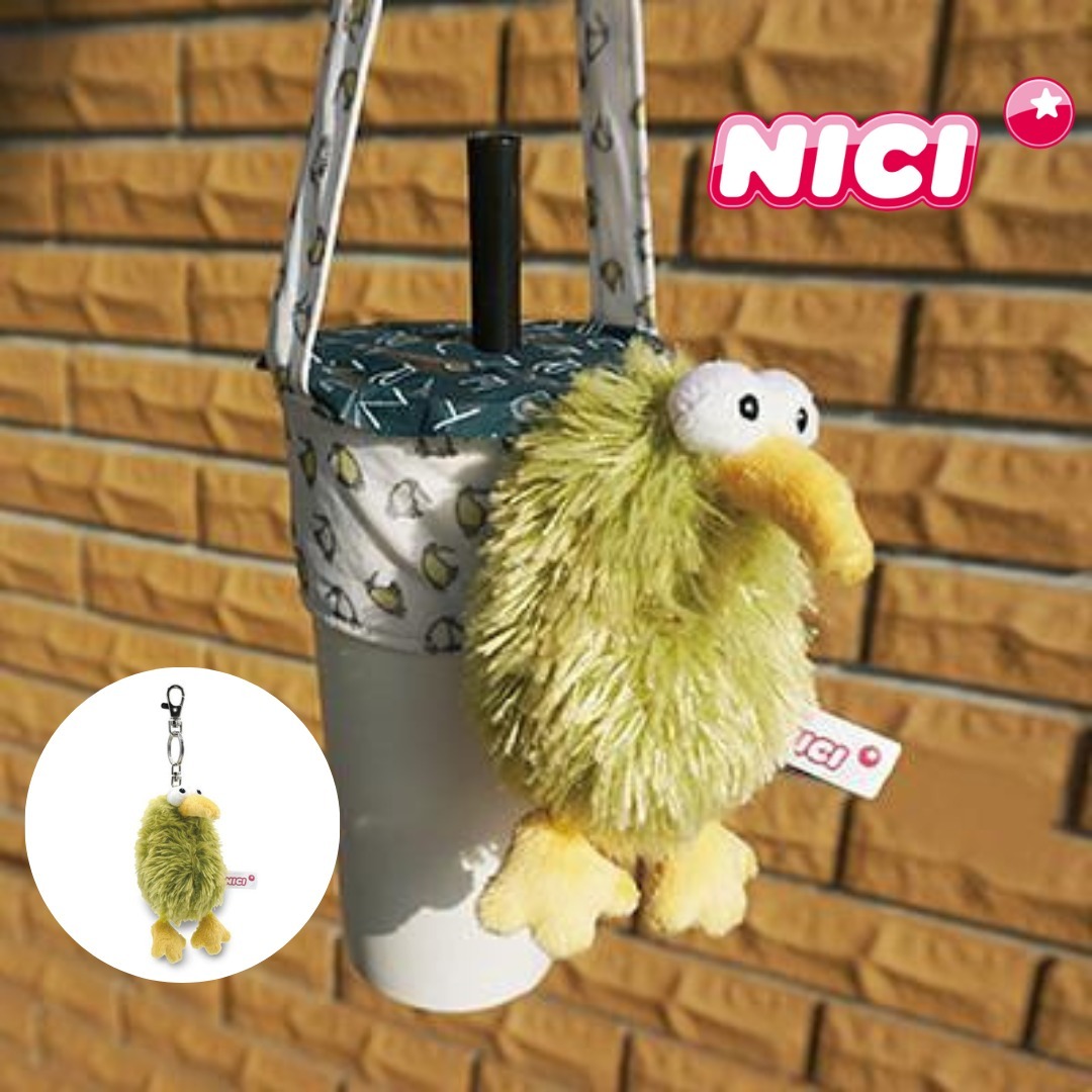 追跡有☆台湾限定 NICI ドリンクホルダー付き キーホルダー KIWI (NICI