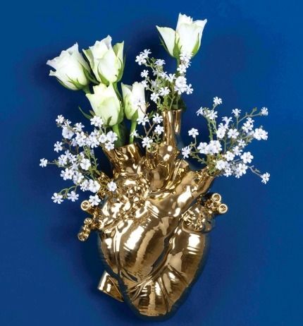 seletti 心臓 花瓶 ベース 内蔵 フラワー セレッティ 陶器 (SELETTI