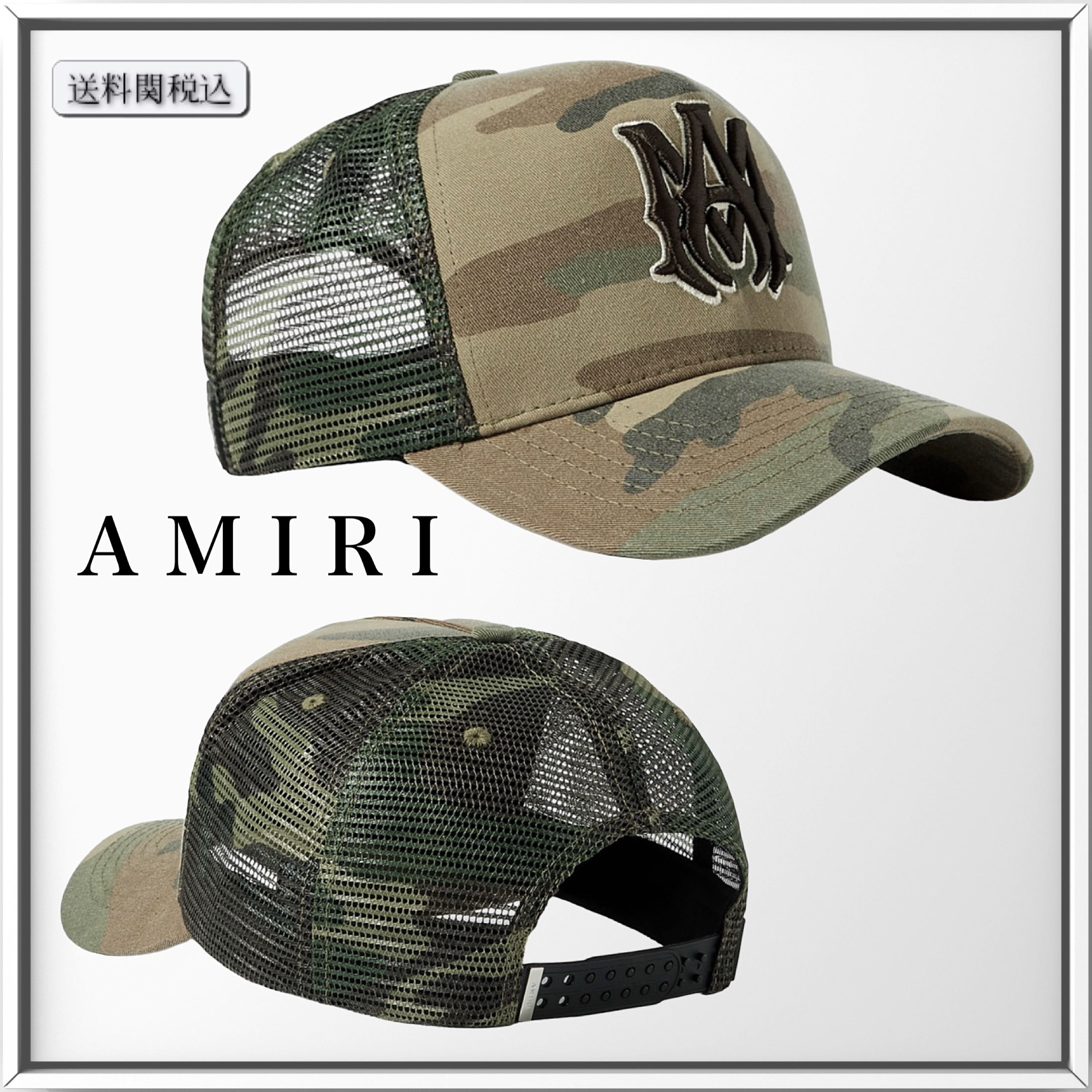 AMIRI ロゴ エンブロイダリー コットン&メッシュ キャップ 人気 (AMIRI