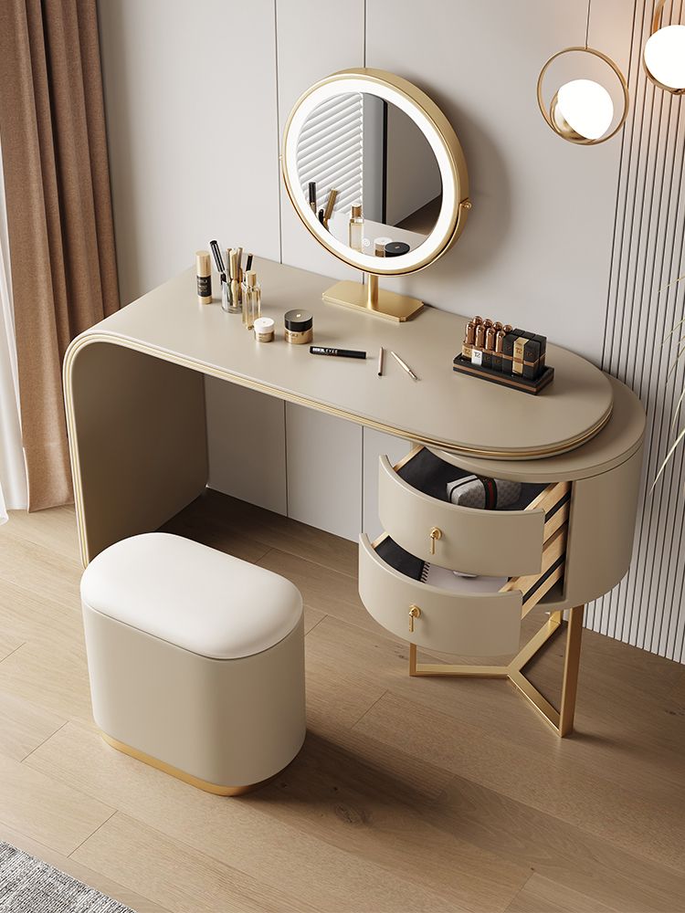 4点セット☆北欧のモダンシンプル 鏡台・ドレッサー 高級感 6色 (鏡台