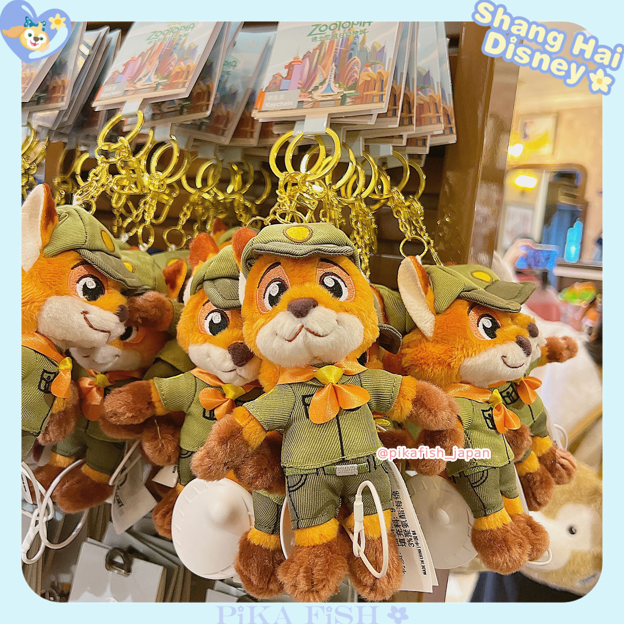 上海】ニック 子供ぬいぐるみキーホルダー (Disney/キャラクターグッズ