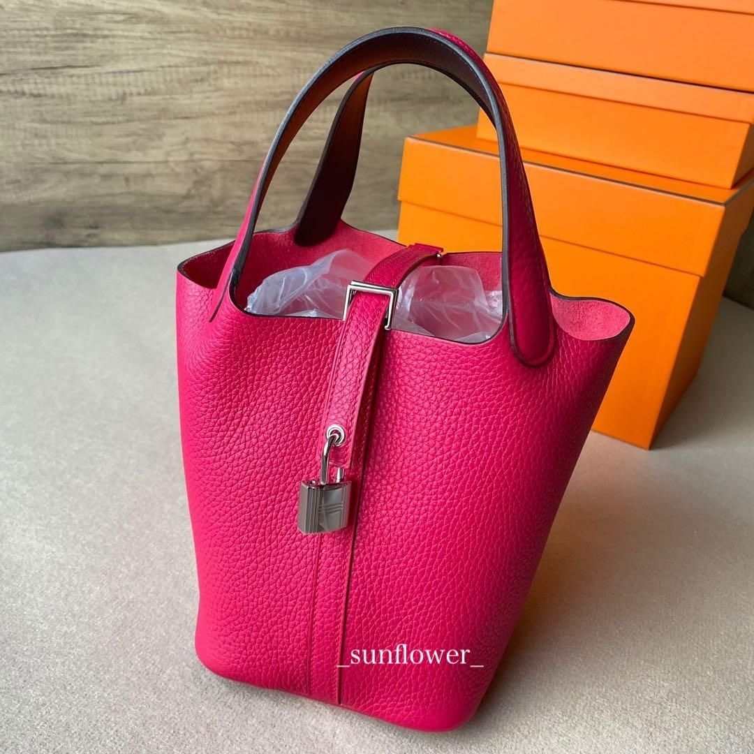 エルメス ピコタン PMサイズ エクラ フランボワーズ/S金具 (HERMES