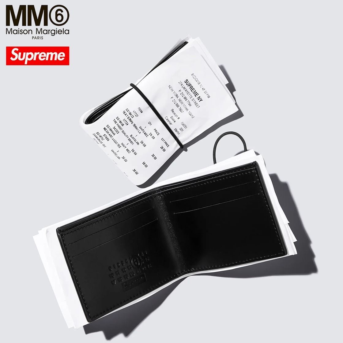 Supreme x MM6 Maison Margiela】 Receipt Wallet White 24SS (Supreme