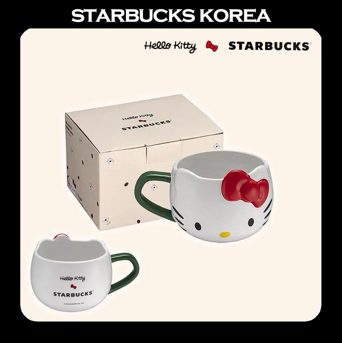 韓国スタバ x Hello Kitty]☆ Hello Kitty Ceramic Mug 355ml
